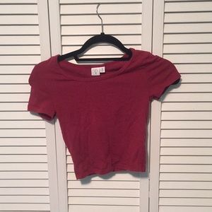 Red crop top